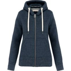 KARIBAN KV2307 - Sweat-shirt Vintage Zippé à Capuche Femme -Style au Travail aHR0cDovL21lZGlhMi5kZXNpZ25wYXJ0bmVyLmZyL2MvcC8xNDk4NC8xNDk4NC0xNjkxMy0xLmpwZw