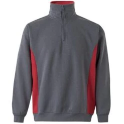 105704 - Sweat Bicolore Col Zippé -Style au Travail aHR0cDovL21lZGlhMi5kZXNpZ25wYXJ0bmVyLmZyL2MvcC8xNTM0My8xNTM0My0xNzE3OS0xLmpwZw