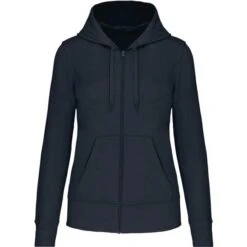 KARIBAN K4031 - Sweat-shirt à Capuche écoresponsable à Fermeture Zippée Femme -Style au Travail aHR0cDovL21lZGlhMi5kZXNpZ25wYXJ0bmVyLmZyL2MvcC8xNjE3Ni8xNjE3Ni0xMjYxLTEuanBn