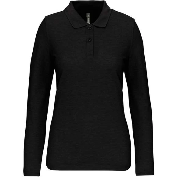 WK277 - Polo Manches Longues Femme 2 WK277 - Polo Manches Longues Femme – Image 2