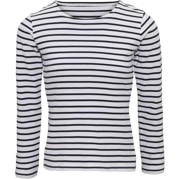 AQ071 - T-shirt Marinière « Coastal » Femme à Manches Longues 2 AQ071 - T-shirt Marinière « Coastal » Femme à Manches Longues – Image 2