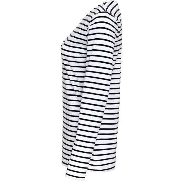 AQ071 - T-shirt Marinière « Coastal » Femme à Manches Longues 4 AQ071 - T-shirt Marinière « Coastal » Femme à Manches Longues – Image 4
