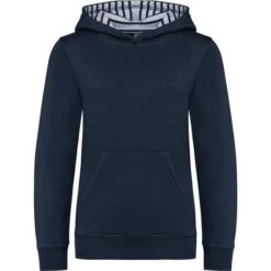 KARIBAN K4014 - Sweat-shirt à Capuche Contrastée à Motifs Enfant Unisexe -Style au Travail aHR0cDovL21lZGlhMi5kZXNpZ25wYXJ0bmVyLmZyL2MvcC8xNzQyNC8xNzQyNC0xOTcyMS0xLmpwZw