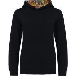 KARIBAN K4014 - Sweat-shirt à Capuche Contrastée à Motifs Enfant Unisexe -Style au Travail aHR0cDovL21lZGlhMi5kZXNpZ25wYXJ0bmVyLmZyL2MvcC8xNzQyNC8xNzQyNC0xOTcyMy0xLmpwZw