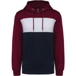 KARIBAN K4016 - Sweat-shirt Tricolore à Capuche Unisexe -Style au Travail aHR0cDovL21lZGlhMi5kZXNpZ25wYXJ0bmVyLmZyL2MvcC8xNzQyNS8xNzQyNS0xOTcyNS0xLmpwZw