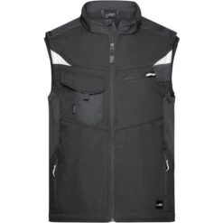 James & Nicholson JN845 - Workwear Softshell Vest -STRONG- -Style au Travail aHR0cDovL21lZGlhMi5kZXNpZ25wYXJ0bmVyLmZyL2MvcC8xNzc1OC8xNzc1OC0xMDgwMS0xLmpwZw