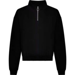 JH037 - Women's Cropped 1/4 Zip Sweat -Style au Travail aHR0cDovL21lZGlhMi5kZXNpZ25wYXJ0bmVyLmZyL2MvcC8xNzg0MC8xNzg0MC0yMDMxMC0xLmpwZw