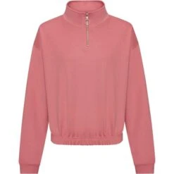 JH037 - Women's Cropped 1/4 Zip Sweat -Style au Travail aHR0cDovL21lZGlhMi5kZXNpZ25wYXJ0bmVyLmZyL2MvcC8xNzg0MC8xNzg0MC0yMDMyMC0xLmpwZw