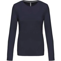 KARIBAN K383 - T-shirt Col Rond Manches Longues Femme -Style au Travail aHR0cDovL21lZGlhMi5kZXNpZ25wYXJ0bmVyLmZyL2MvcC8zNjMzLzM2MzMtMTI2MS0xLmpwZw