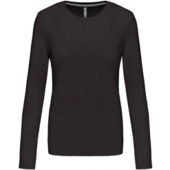 KARIBAN K383 - T-shirt Col Rond Manches Longues Femme -Style au Travail aHR0cDovL21lZGlhMi5kZXNpZ25wYXJ0bmVyLmZyL2MvcC8zNjMzLzM2MzMtMTM5Ny0xLmpwZw
