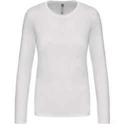 KARIBAN K383 - T-shirt Col Rond Manches Longues Femme -Style au Travail aHR0cDovL21lZGlhMi5kZXNpZ25wYXJ0bmVyLmZyL2MvcC8zNjMzLzM2MzMtMTg1Ni0xLmpwZw